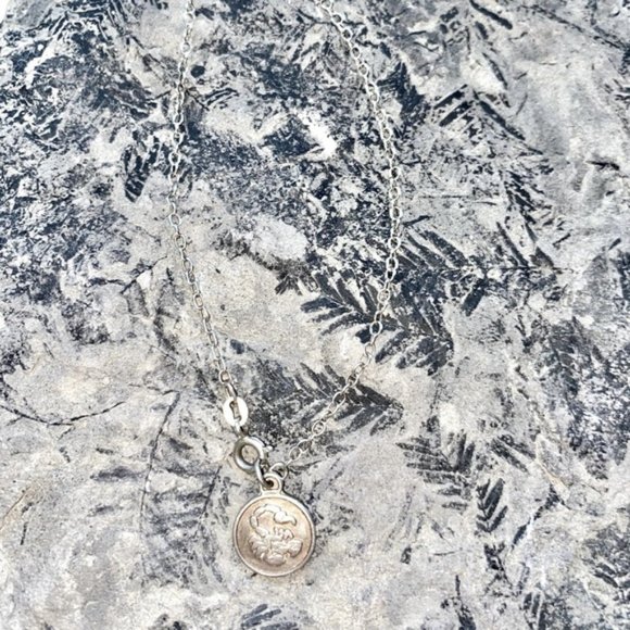 Vtg Sterling Silver 925 Scorpio Charm Anklet or Large bracelet Zodiac - Picture 2 of 4